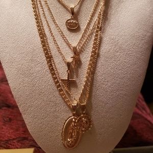 Jewelry - Women's Gold Multilayered Trendy Charm Necklace Jewelry - Women's Gold Multilayered Trendy Charm Necklace